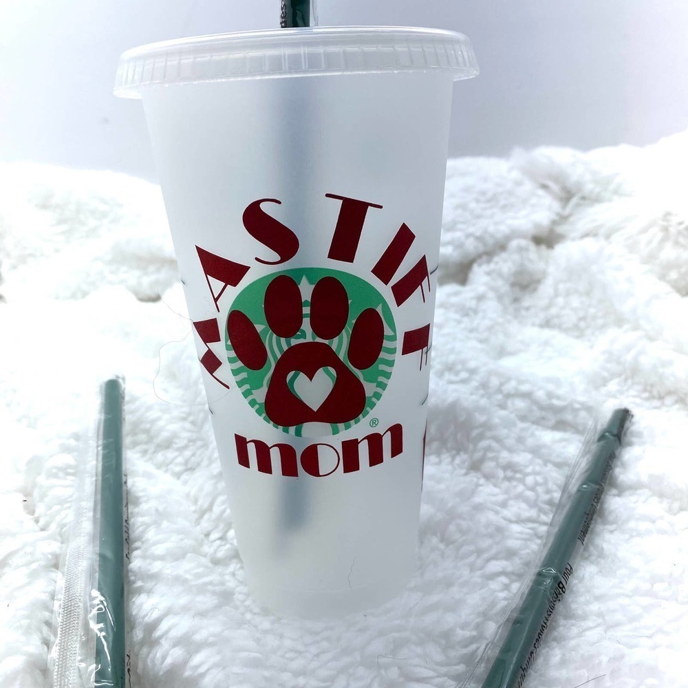 Valentine Day Mastiff MOM Starbucks 24oz Tumbler - Picture 1 of 4